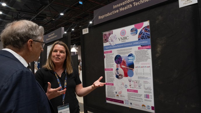 Calestous Juma Fellow Jo-Ann Passmore with Bill Gates